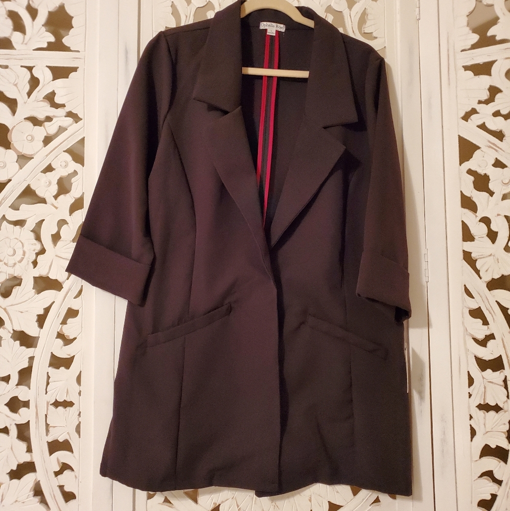 Ophelia Roe Black Boyfriend Jacket